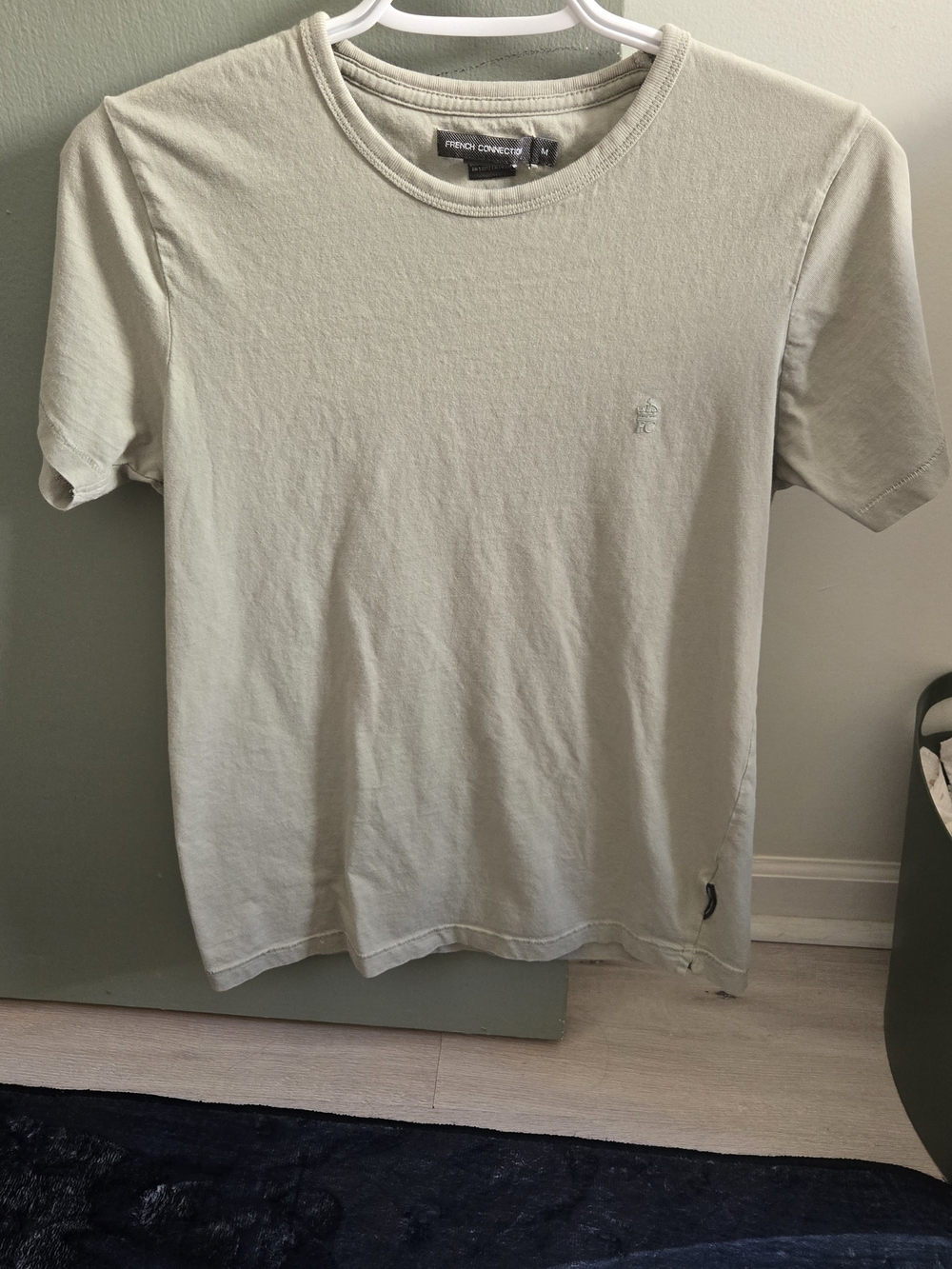 French Connection Short Sleeve Crew Neck Tee in Sage